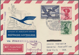 Österreich - Flugpost: 1955 (10.6.), Privat-Luftpost-Faltbrief Trachten 1 S. Rot Mit Zudruck 'Aufnah - Other & Unclassified