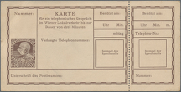 Österreich - Ganzsachen: 1908 Ungebrauchte Ganzsachenkarte Für Ein Telephonisches Gespräch Im Wiener - Other & Unclassified
