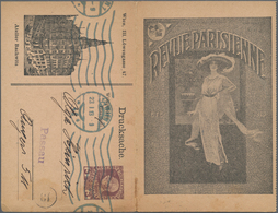 Österreich - Privatganzsachen: 1913 Dreiteilige Ganzsachenkarte 2 H. Mit Zudrucken Des Atelier Bachw - Autres & Non Classés