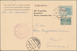 Österreich - Privatganzsachen: 1933, Private Gebrauchte Luftpostganzsachenkarte 50 G Graublau über 1 - Altri & Non Classificati