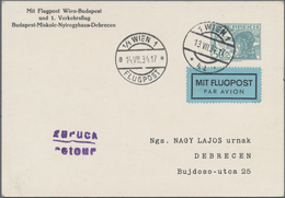 Österreich - Privatganzsachen: 1934 (13.7.), Flugpostkarte Mit Wertstempel 50 Gr. Pilotenkopf Für 'F - Altri & Non Classificati