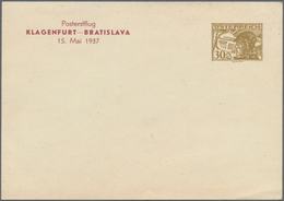 Österreich - Privatganzsachen: 1937, Ungebrauchte Privatpostkarte Mit 30 G Oliv Flugpost, Ohne Adres - Andere & Zonder Classificatie