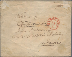 Polen - Ganzsachen: 1861 (ca.), Commercially In Warsaw Local Used Postal Stationery Envelope With Nu - Entiers Postaux