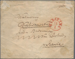 Polen - Ganzsachen: 1861 (ca.), Commercially In Warsaw Local Used Postal Stationery Envelope With Nu - Interi Postali