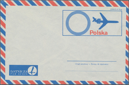 Polen - Ganzsachen: 1973, Unused Postal Stationery Envelope 4,90 Zl Black On White, Missed Black Col - Postwaardestukken