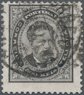 Portugal: 1884, King Luis I. 500r. Black Perf. 12½ Fine Used And Scarce, Mi. € 320,-- (Mundifil 64, - Andere & Zonder Classificatie