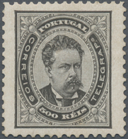 Portugal: 1884, King Luis I. 500r. Black Perf. 12½ Mint Heavy Hinged With Gum Faults And Reperforate - Andere & Zonder Classificatie