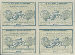 Portugal - Ganzsachen: Design "Rome" 1906 International Reply Coupon As Block Of Four 60 Reis Portug - Postwaardestukken