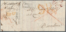 Russland - Vorphilatelie: 1819. Odessa To Barcelona (Spain). Empty Letter Forwarded Via Brody (Austr - ...-1857 Voorfilatelie