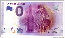 2016-1 BILLET TOURISTIQUE FRANCE 0 EURO SOUVENIR N° UEFC008096 LA CITE DE L'ESPACE BT épuisé - Privatentwürfe