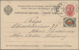 Russland - Wendensche Kreispost: 1890, Commercially Used Postal Stationery Card 4 Kop. Red With Addi - Otros & Sin Clasificación