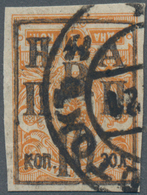 Russland - Post Der Bürgerkriegsgebiete: Nikolajewsk / Amur / Priamur: 1921 10k. On 3k. Orange, IMPE - Other & Unclassified