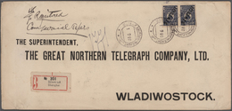 Russische Post In China: 1920, Commercial Preprinted Reply Cover "THE SUPERINTENDENT,/THE GREAT NORT - Chine