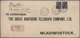 Russische Post In China: 1920, Commercial Preprinted Reply Cover "THE SUPERINTENDENT,/THE GREAT NORT - China