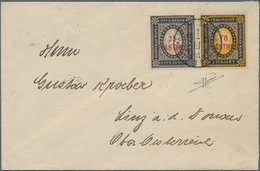 Russische Post In Der Levante - Staatspost: 1907, Cover Franked With 35 Piastres Red On 3 Rub 50 Kop - Levant