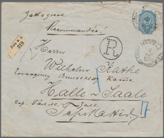 Russland - Besonderheiten: 1899 Postal Stationery Cover As Registered Mail From Riga (station Of The - Otros & Sin Clasificación