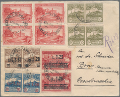 San Marino: 1929, Attractive Franking On Registered Cover 24.6. To Brno/Czechoslovakia With Four Ita - Other & Unclassified