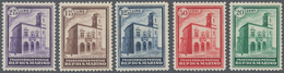 San Marino: 1932, Inauguration Of The New Post Building, Sassone 159-163 Mint Never Hinged. Catalogu - Other & Unclassified