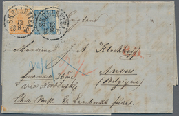 Schweden: 1870 Destination BELGIUM: Entire Letter From Skellefteå To Anverp, BELGIUM Via Northern Ge - Usados