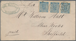 Schweden: 1872 Cover From Göteborg To Sheffield, England 'via Hull' (endorsed In M/s), Franked By 18 - Used Stamps