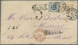 Schweden: 1875, Numerals 12 Ö & 24 Ö On Cover To Canada. Extremely Scarce. Facit Catalog States That - Gebruikt