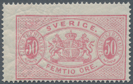 Schweden - Dienstmarken: 1874, 50 Öre Red Mint Never Hinged, Very Rare! - Oficiales