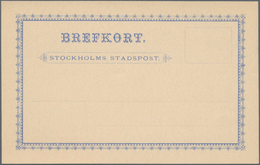 Schweden - Ganzsachen: 1871/1880 (ca.), One Unused Forerunner Card, Two Unused Postal Stationery Car - Postwaardestukken