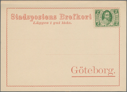 Schweden - Ganzsachen: 1880 (ca.), An Unused Prestamped Forerunner Card And An Unused Postal Station - Entiers Postaux