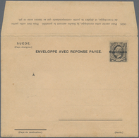Schweden - Ganzsachen: 1906 Essay For A Postal Stationery Envelope With Reply Part 20+20 Ore Optd. S - Postwaardestukken