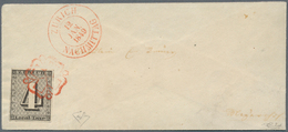 Schweiz - Zürich: 1846: Ortsbrief Von Zürich, Frankiert Mit 4 Rp. "Zürich" Schwarz, Type I Mit Waage - 1843-1852 Federal & Cantonal Stamps