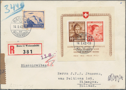 Schweiz: 1941, Pro-Juventute-Block Mit Zusatz 30 C. Flug 1941 Auf Auslands-Ebf. Ab BERN 17 / WEISSEN - Unused Stamps