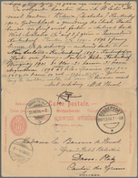 Schweiz - Ganzsachen: 1901 Ganzsachendoppelkarte 10+10 Rp. Gebraucht 1904 Von Davos-Platz Nach Roode - Interi Postali