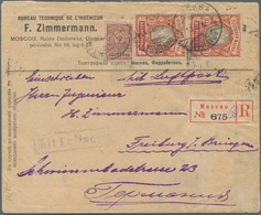 Sowjetunion: 1922, Registered Airmail Cover From Moscow Via Berlin To Freiburg, Franked With 5 Kop. - Covers & Documents