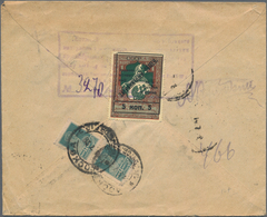 Sowjetunion - Gebührenmarken Für Tauschsendungen: 1928, Registered Letter With 5 Kop. Black On 1 Kop - Sonstige & Ohne Zuordnung