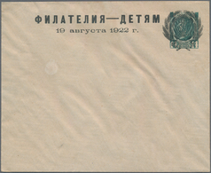 Sowjetunion - Ganzsachen: 1922, Unused Postal Stationery Envelope 14 Kop. Green On Cream Paper With - Ohne Zuordnung