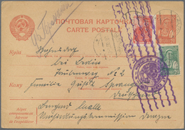 Sowjetunion - Ganzsachen: 1939, Early Censored And Commercially Used Postal Stationery Card 20 Kop. - Non Classificati