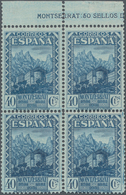 Spanien: 1931, 900 Years Montserrat Monastery 40c. Blue Perf. 11¼ With Blue Control Number 'A000,276 - Gebruikt