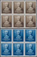 Spanien: 1951, 500th Birthday Of Queen Isabella I. Complete Set In Blocks Of Six, Mint Never Hinged, - Gebraucht