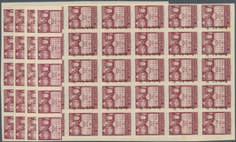 Spanien - Zwangszuschlagsmarken Für Barcelona: 1942, Town Hall Of Barcelona 5c. Lilac-red In Four IM - Kriegssteuermarken