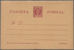 Spanien - Ganzsachen: 1899. Lot Of 4 Reply Cards Alfonso XIII Infante "Fernando Poo-1899": One Card - 1850-1931