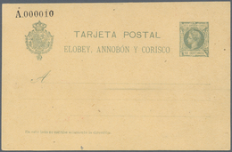 Spanien - Ganzsachen: 1905/1907. Lot Of 3 Postcards Alfonso XIII "Elobey, Annobon Y Corisco": One Ca - 1850-1931