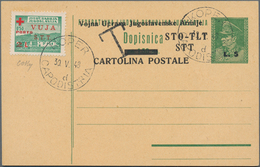 Triest - Zone B - Ganzsachen: 1947/1948, L5 Postal Stationary Card, Created By Overprinting Jugoslav - Marcophilie