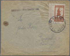 Tschechoslowakei - Militärpost Sibirien: 1919/20, 1r. Brown, Left Marginal Copy (touched At Lower Ri - Siberian Legion