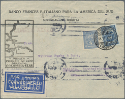 Tschechoslowakei - Besonderheiten: 1931, INCOMING MAIL: Scadta, 30 C Bright Blue Airmail Stamp Toget - Otros & Sin Clasificación