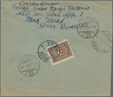 Türkei: 1924 Registered Mail From Pera To Berlin With Nice Single Franking And U.P.U. R-stamp, Light - Covers & Documents