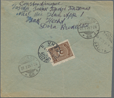 Türkei: 1924 Registered Mail From Pera To Berlin With Nice Single Franking And U.P.U. R-stamp, Light - Brieven En Documenten