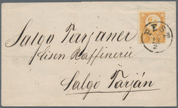 Ungarn: 1872 (17.2.), König Franz Josef 2 Kr. Gelborange StTdr. Einzelfrankatur Auf Faltbriefhülle V - Gebraucht