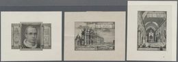 Vatikan: 1949: Three Photo-reduction Models (contract Prints) For The Basilicas Series. - Unused Stamps
