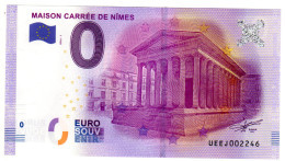 2016-1 BILLET TOURISTIQUE FRANCE 0 EURO SOUVENIR N° 000823 MAISON CARREE DE NIMES - Privéproeven