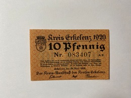 Allemagne Notgeld Erkelenz 10 Pfennig - Collections